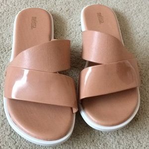melissa rose gold slides